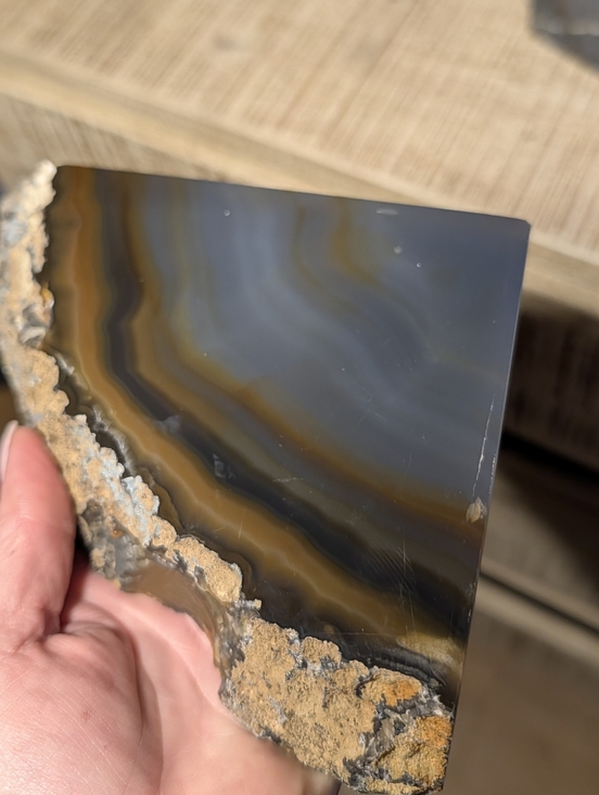 Pair Of Agate Geodes Bookends or Design Pieces Natural Color w/ Quartz Center - Picture 6 of 15